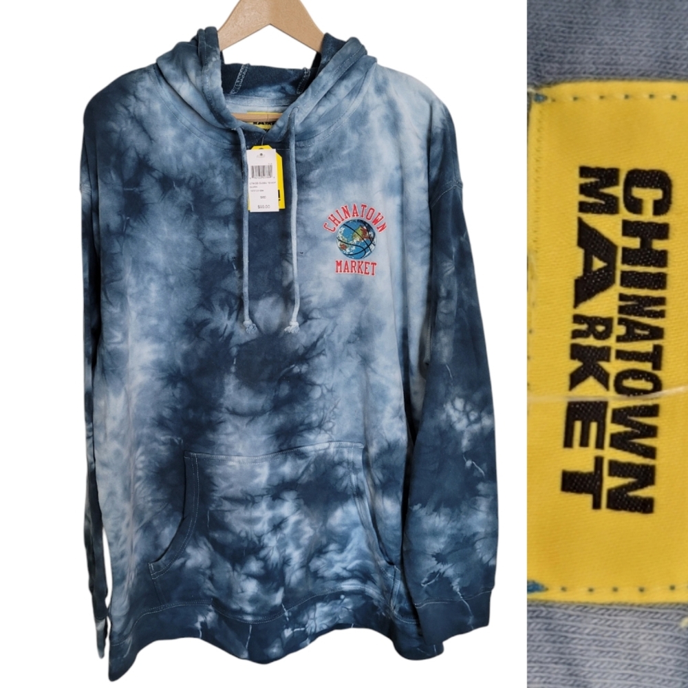 🆕️ Chinatown Market Tie Dye Earth Basketball Hoodie